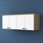 Hanah Home Armario Multiusos BA120 - 2670 Nogal y Blanco